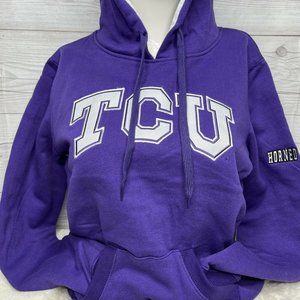 TCU Stadium Athletic Purple Medium - Texas TCU Horned Frogs Logo Pullover Hoodie
